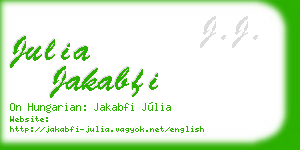 julia jakabfi business card